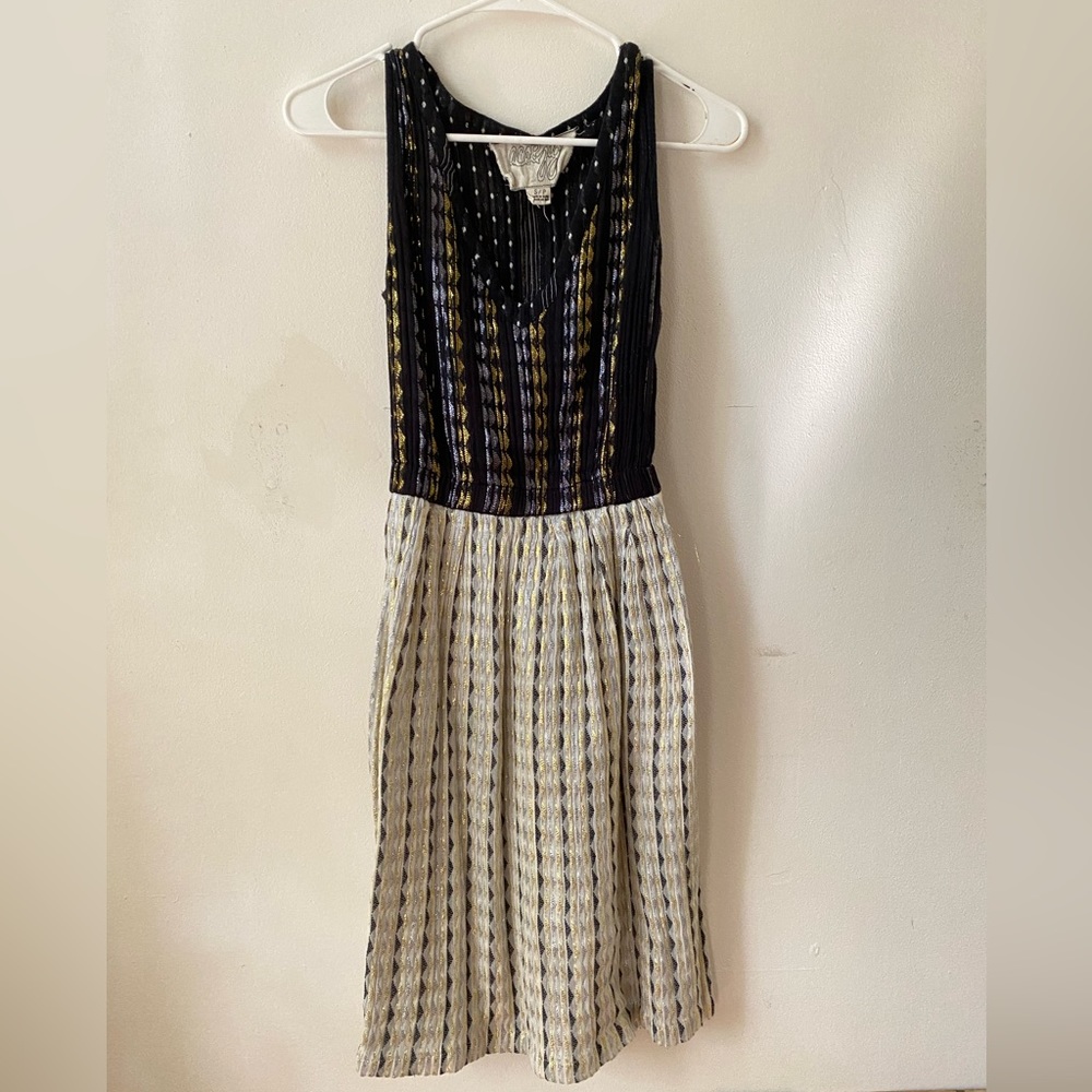 Ace & Jig sleeveless v-neck metallic thread dress